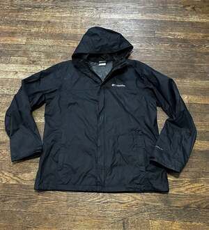 Columbia Men's Watertight II Waterproof Omni-Tech Rain Jacket Black Size L